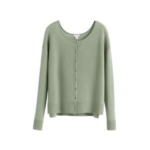 cuyana single-origin cashmere cardigan leaf Small